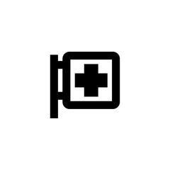 Pharmacy signboard icon. Hospital sign