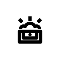 Gold vagon icon. Treasure icon