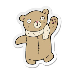 sticker of a cute cartoon teddy bear