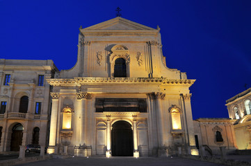 Fototapeta na wymiar Basilica San Salvatore in Noto Sicily Italy.