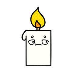 comic book style cartoon lit candle