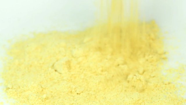 Maca powder, Peruvian ginseng on a turn table