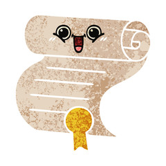 retro illustration style cartoon contract