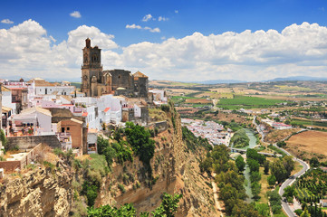 Arcos de la Frontera, Cadiz Province, Andalucia, Spain. - obrazy, fototapety, plakaty