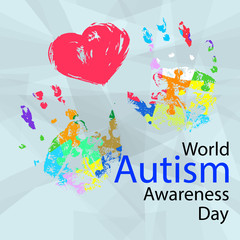 Vector illustration of World autism awareness day