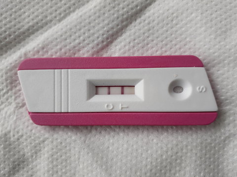 pregnancy test with positive result