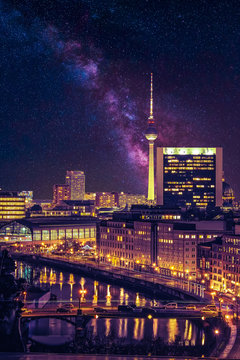 Berlin Skyline At Night