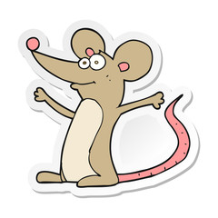 sticker of a cartoon mouse
