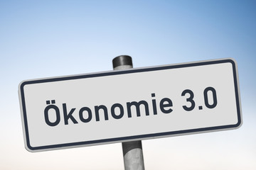 Ökonomie 3.0, Metallschild