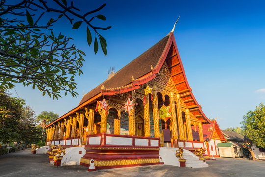 Wat Manorom, Buddhist temple, Luang Prabang, Laos.