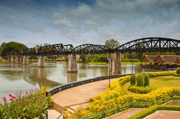 Fototapeta premium The Bridge on the River Kwai, Kanchanaburi, Thailand.