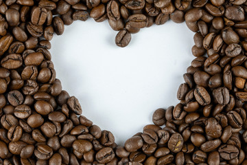 Coffee Beans and shape Heart
