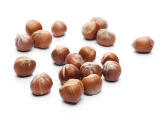 Chestnuts isolated on white background