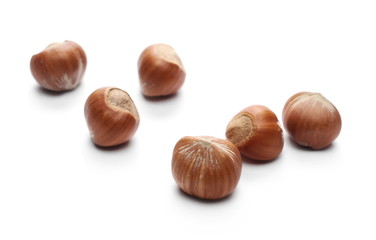 Chestnuts isolated on white background