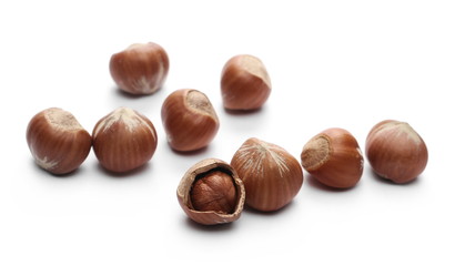 Chestnuts isolated on white background