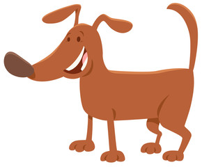 funny brown dog cartoon animal character
