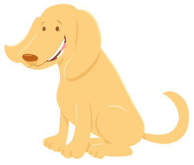 happy beige dog cartoon animal character