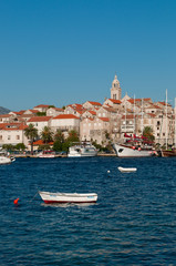 Fototapeta na wymiar View of the Old Town, Korcula, Croatia