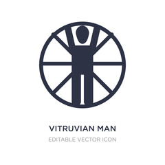 vitruvian man icon on white background. Simple element illustration from People concept.