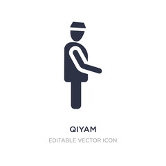 qiyam icon on white background. Simple element illustration from People concept.