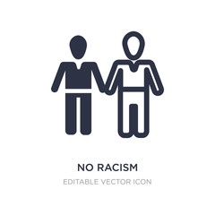no racism icon on white background. Simple element illustration from People concept.