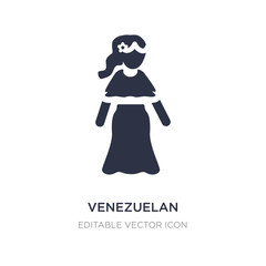 venezuelan icon on white background. Simple element illustration from People concept.
