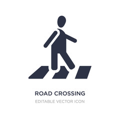 road crossing icon on white background. Simple element illustration from People concept.