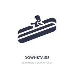 downstairs icon on white background. Simple element illustration from People concept.