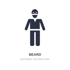 beard icon on white background. Simple element illustration from People concept.