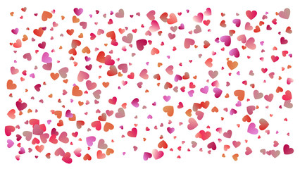 Colored heart confetti for womens holidays