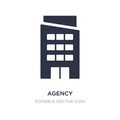 agency icon on white background. Simple element illustration from Buildings concept.