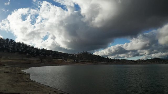 Flying over Brite Lake in Stallion Springs California