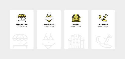 SUMMER LINE ICON SET