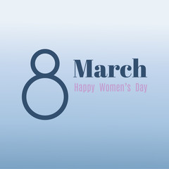 Happy Women's Day celebration. 8 March Happy Women's Day Postcard or Poster or Flyer Template. Happy Womens Day Design, Vector Illustration.