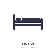 bed side icon on white background. Simple element illustration from Buildings concept.