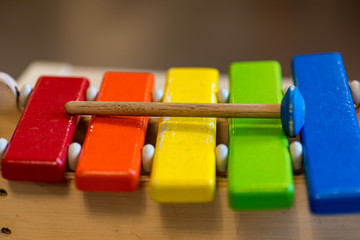 colorful xylophone for kids indoors at a preschool