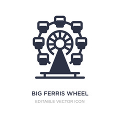 big ferris wheel icon on white background. Simple element illustration from Business concept.