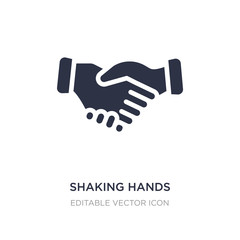 shaking hands icon on white background. Simple element illustration from Business concept.