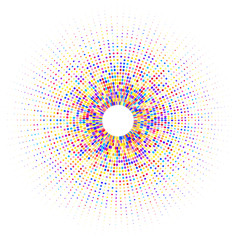 Circle  with multicolored rays