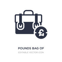 pounds bag of business icon on white background. Simple element illustration from Business concept.