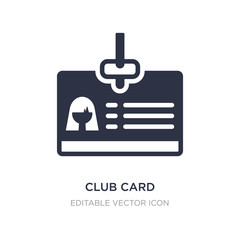 club card icon on white background. Simple element illustration from Business concept.