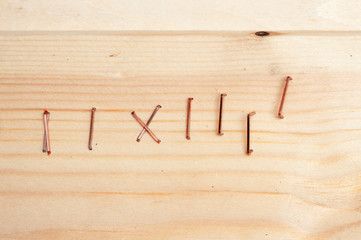 brackets construction in a wooden Board