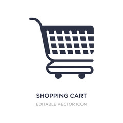 shopping cart with grills icon on white background. Simple element illustration from Commerce concept.