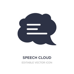 speech cloud icon on white background. Simple element illustration from Communications concept.