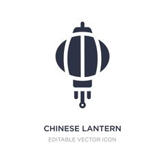 Fototapeta premium chinese lantern icon on white background. Simple element illustration from Cultures concept.