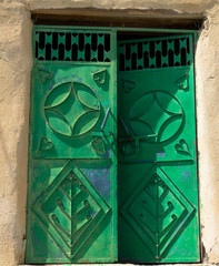 Grüne Eingangstür, Oman