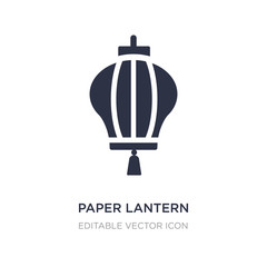 paper lantern icon on white background. Simple element illustration from Cultures concept.