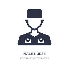 male nurse icon on white background. Simple element illustration from Dentist concept.