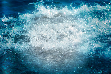 Soft sea wave. Blue water background