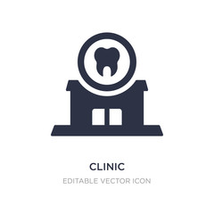 clinic icon on white background. Simple element illustration from Dentist concept.